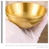 ボウル皿皿の金色の銅ボウル繊細な提供金属仏教装飾的なテーブルトップ聖水