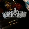 Bruiloft haar sieraden nieuwe tiara barokke geometrische kristallen hoofdtooi bruids kroon luxe bruiloft haar accessoires schoonheid optocht diadeem diadeem vrouwen sieraden l46