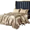 Ensembles de literie français romantique romantique en satin lavé en soie de luxe Couchette de couette de courtepointe King Taille avec draps de lit de paquet d'oreiller