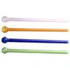 Drinking Straws 4Pcs Premium Glass Straight Straw Washable For Heat Cold Water Milk Tea