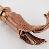 Bathroom Sink Faucets Luxury Rose Gold Color Brass Animal Swan Style Basin Faucet Mixer Tap Deck Mounted Single Handle One Hole Mgf050