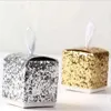 Geschenkverpackung Europäische Glitzerbox Hochzeitsfeier bevorzugt festliche Verpackungsbedarf Candy Gold Silber