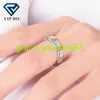 Moissanite / laboratoire personnalisé Créé en diamant 14K 18k Pure Gol Ring blanc / jaune / rose Gol D-VVS1 Moisanite Rague de mariage Moisanite Jewelry