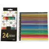Ołówki 24 Kolorowe kolorowe ołówki Czarne drewniane szkicowanie szkicowe ołówek