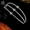 Bröllopshårsmycken Asnora Luxury Womens Headband Crown Three-Tier Crystal Headband Jewelry Bridal Hair Accessories Bröllop Huvudbonad A01038 L46