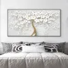 Samenvatting 3D Witbloemen Canvas schilderen Moderne Noordse plantenposters en prints Wall Art Picture voor woonkamer Home Decoratie Unframed