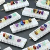 Pendant Necklaces 1PC Natural Stone Selenite Plaster Winding Crystal Lapis Lazuli Mineral Reiki Healing Charms DIY Necklace Making Jewelry