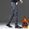 2024 İlkbahar ve Sonbahar Yeni Elastik Pantolon Erkek Bel İş Gevşek Düz Bacak Basit Modaya uygun