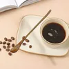 Coffee Scoops 5Pcs Wood Spoon Japanese Style Long Handle Stirring Spoons Mini Retro Sugar Honey Tea Soup Kitchen Accessories