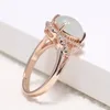 Cluster Anneaux Authentiques 925 Silver Silver Lady Ring Ovale Chalcedony Femmes Accessoires Beau Taille élégante Ajustement en gros 123