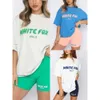 White Foxx T-shirt Femmes Femmes Femmes à manches courtes T-shirt Summer Fashion Casual Imprimers Womens Color Sweat European Top 836 Off Whitshoes Shirt