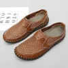 Casual Shoes Breattable Mesh Men's Large Handmade Leather Fashion Trend 2024