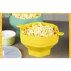 Schalen Silikon Mikrowelle Popcorn Schüssel Klappbarer Maker -Eimer mit Deckelklapper großer Kapazität Küchenbackwerkzeuge