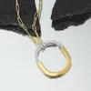 Designer Brand Lock series oversized necklace ring bracelet earrings headgear