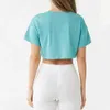 Stylish Fashion Simple Plain Women Crop Top Casual Wear Croped T Shirts 100% Cotton 2022 Hög kvalitet till salu