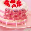 Party Supplies Cartoon Bear Happy Birthday Candles Ins Jelly Cake Candle Decoration Children's Creative