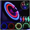 Cykelbelysning 3 Belysningsläge LED Neon Bicycle Wheel talade lätt vattentät färgsäkerhetsvarningscykling Tillbehör Drop Delivery Sport Dhqyj