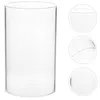 Candle Holders 3 Pcs Windproof Lampshade Open Ended Tube Shades Bulk Desktop Cover Vases Home Transparent Household