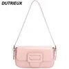 Cosmetic Bags Underarm Shoulder Bag Sweet Cute Solid Color Women's Handbags Spring Summer High-Grade Casual Elegant Messenger Female