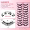 False wimpers Cluster Lashes zien eruit als extensies 3D individuele natuurlijke piekerige clusters luchtig