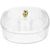 Ensembles de vaisselle divisés Boîte à fruits séchés Clear Candy Candy Boîtes Creative Plate Nout Rangement Case de mariage Plastique Plastic