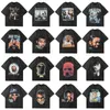 INS Y2K Vêtements American Streetwear Mens Hip Hop Graphic T-Shirts Brand Retro Wash Do Old Short à manches Tshirt 240402