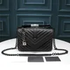 Luxury Shoulder Bag Chain Handbag leather Designer Bag Womens fashion tilt stitching pattern tote bag Crossbody bag Exquisite accessories with lock