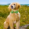 Abbigliamento per cani 10pcs St Patrick's Day Pet Formies Bowtie Cat Wow Tieties White Green Bows Bowties Dogs Dogs Dogs