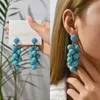 Серьги с серьгами Boho Круглый шарик кисточка для женщин 2024 Тренд роскошный дизайн