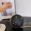 Totes anel circular bolsas portáteis de noite bolsas de bola redonda de metal para batom elegante em carteiras de casamento de embreagem de luxo