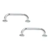 Bath Mats 2 Pcs Stainless Steel Handle Safety Handrail Shower Rod Holder Bathtubs Grab Bar Bathroom Non-slip Handrails