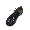 Sapatos casuais moda masculino de dedão de dedo de dedo plaado Microfibric Man Lace-up masculino Tabi Man's A1