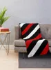 Blankets BLACK AND WHITE RED STRIPE FOR INTERESTING INTERIOR DECOR TREND CLOTHING STYLES Throw Blanket Bed Multi-Purpose