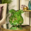 Vases Handmade Retro Lace Lucky Bag Purse Colored Glaze Vase Decoration Tea Table In Living Room Art Flower Arrangement