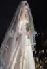 Welony ślubne super długie 6 metrów podwójna warstwa prosta satynowa krawędź wstążki 3M szerokość zasłony Wedding Accessoires3877048
