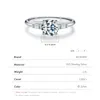 Cluster Rings MODIAN 1.0CT D Color Lab Diamond Round Moissanite Ring 925 Sterling Silver Wedding Engagement Band Jewelry For Women Gifts