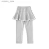 Pantalon pantalon de fond pour enfants printemps et automne filles minces mi-jupe fashionab fille pantalon bébé portant un pantalon de jupe d'automne à l'extérieur l46