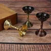 Titulares de vela 1pc Metal Votive Candlestick Lotus Retro para Pray Buda Candelabra Butter Lamp Budista Budista Budista Budista