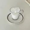 Bicchieri da vino tazza di caffè in bicchiere con manico in acciaio inossidabile coreano tazza in stile tè al latte succo d'acqua tazze d'acqua