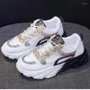 Fitnessschoenen Sneakers modeplatform Chunky Women Old Dad Summer Ins Ulzzang Brand Basket Vrouw Orange Bling Casual Woman 2024