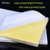 Papel 50 A4 Autadensivos Rótulo de papel de superfície fosca de papel a jato de tinta Copiadora Auto -adesivo Autoadesivo Papel de impressão