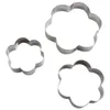 Moldes de cozimento 3pcs/conjunto de ameixa Blossom Shape Metal Mold Fondant Cookies e Muffins Craft Bolo Decorating Tools