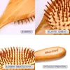 BlueZoo Care Pure Wood Baby Baby Brush Brush Brush Baby Hairbrush Hair Brush Brush Infant Comnte Cabeça Massageador