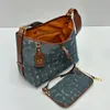 Underarmsäck designer handväska kvinnors axelväska denim handväska crossbody väska axel tillbaka kinesisk varumärke mode klaff pendlare väska tak 27cmx25cmx14cm