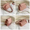 Çanta Moda Kadınlar Akrilik Zincir Çanta Çantaları PU Deri Bayanlar Mini Flep Crossbody Bags Kızlar Küçük Debriyaj Omuz