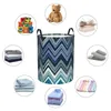 Waszakken Home Zigzag Multicolor Basket Inklapbare chique geometrische speelgoedkleding Mand opslagbak voor kinderen voor kinderen