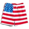 US Independence Day Flag Double couche anti-malaxeur Hot printemps court décontracté pantalon de la mode à angle plat lâche 49