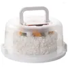 Storage Bottles Cake Holder Round 7-Slot Cupcake Containers Keeper Carrier W/ Handle & Lid For Pies Cakes Portable Container