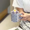 Mugs Pearl Streamer Advanced Sense Mark Cup Designer Simple Office Water Water Coffee Hand