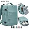 Рюкзак женщин путешествовать по водонепроницаемой сумке для ноутбука USB -зарядка порта, бизнес, багаж с обуви карман мочилас